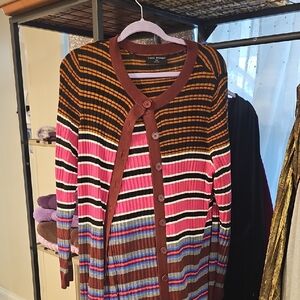 Lane Bryant Striped Cardigan